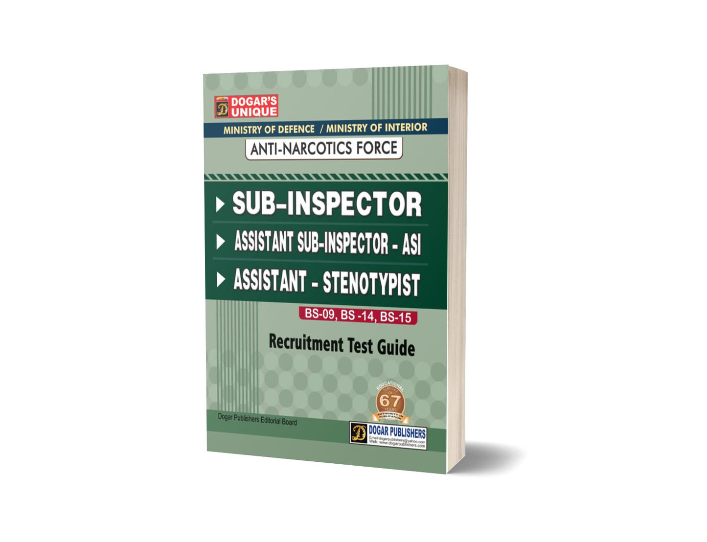 ANTI-NARCOTICS FORCE For ASI & SUB-INSPECTOR-Books-Maktaba Sultan e Alamgir