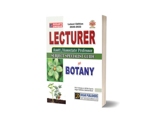 Lecturer Botany By Dogar Publisher-Books-Maktaba Sultan e Alamgir