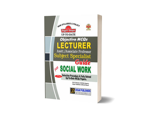 LECTURER SOCIAL WORK By Dogar publishers-Books-Maktaba Sultan e Alamgir