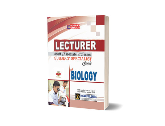 Lecturer Biology Subject Specialist Guide By Dogar Publisher-Books-Maktaba Sultan e Alamgir