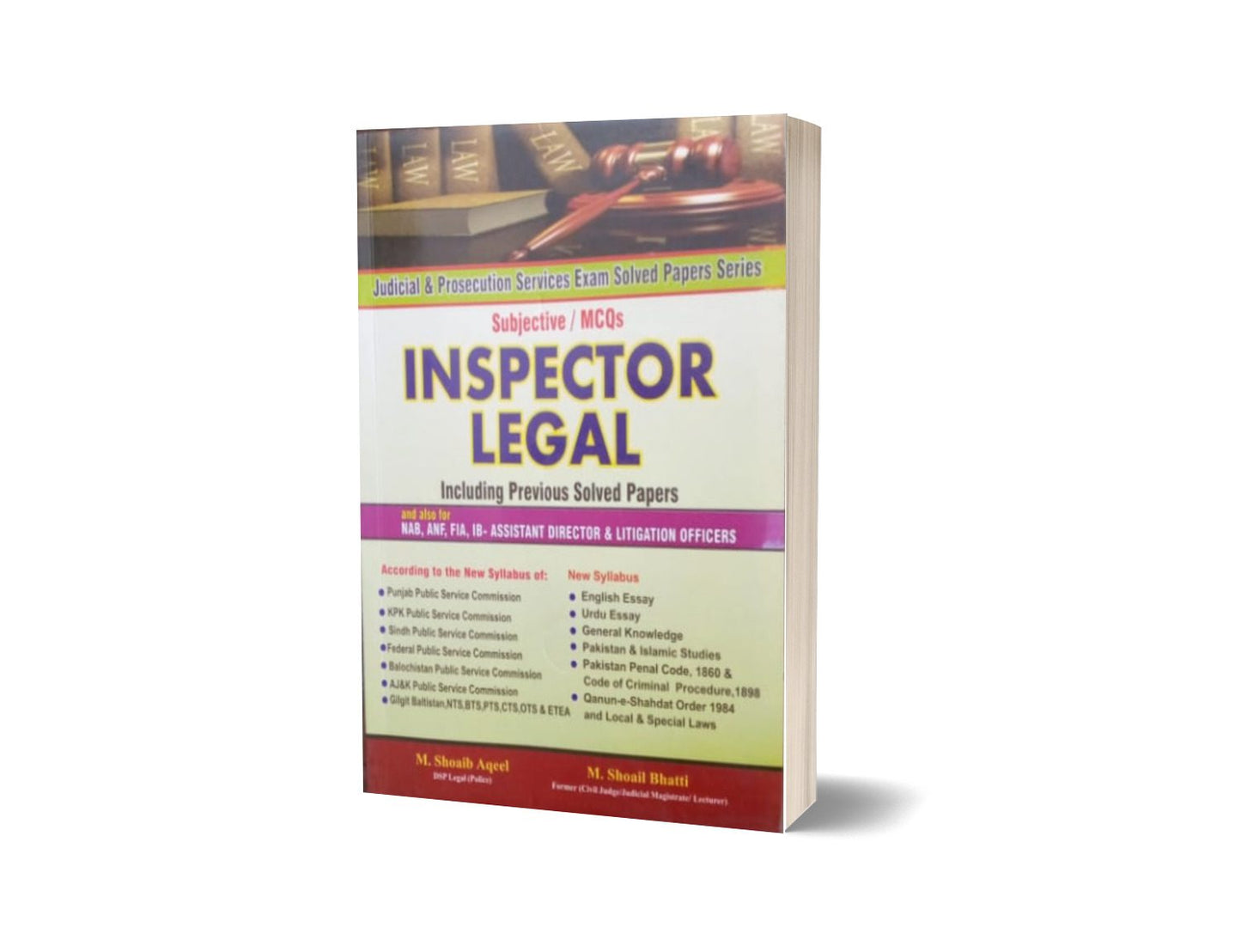 Subjective / MCQs Inspector Legal Including Previous Solved Peper By Muhammad Sohail Bhatti-Books-Maktaba Sultan e Alamgir