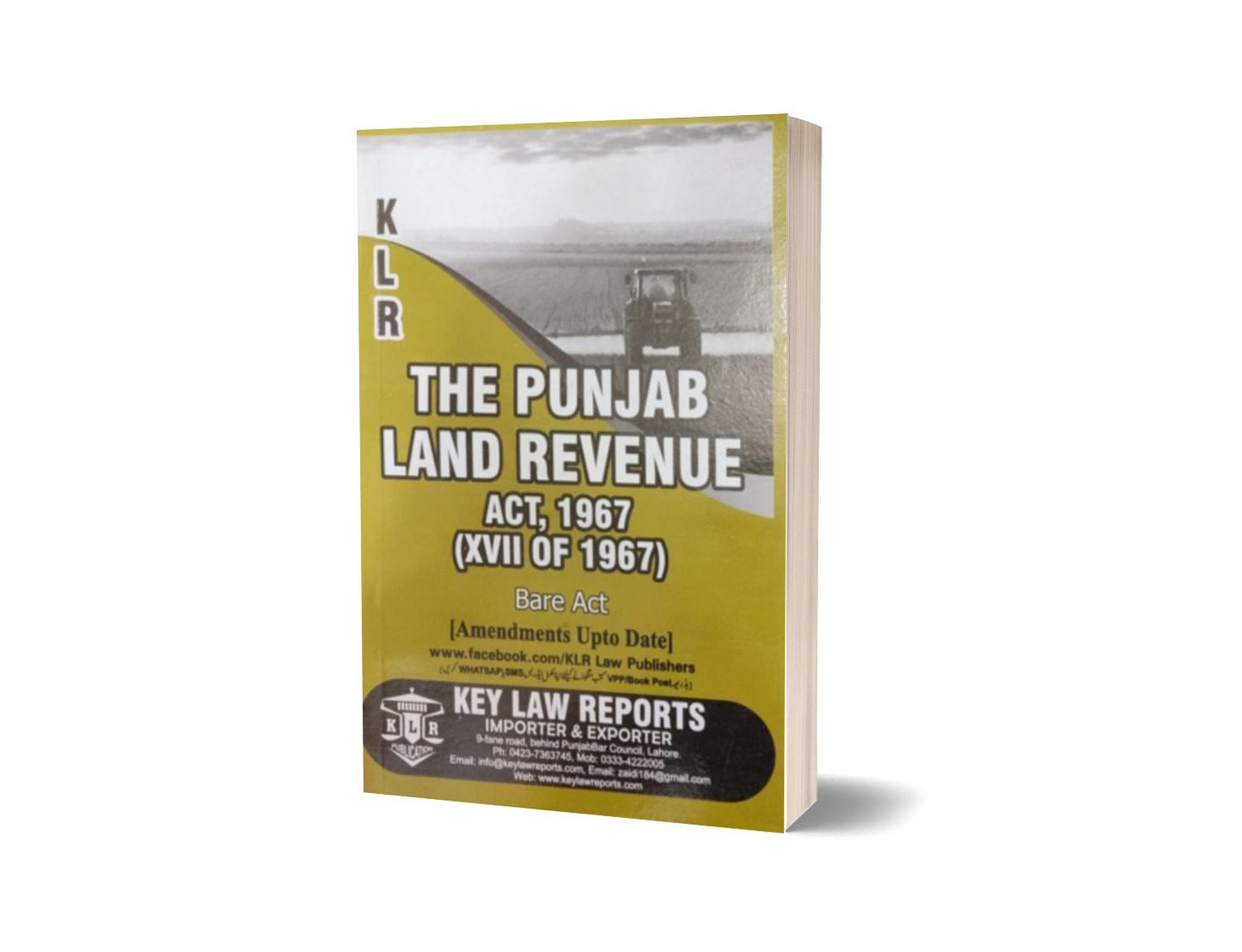 THE PUNJAB LAND REVENUE ACT, 1967 For Law Book By M. MUNAWAR JUNG SHER QADRI & M. IMRAN JUNG SHER QADARI – Mansoor Book House-Books-Maktaba Sultan e Alamgir