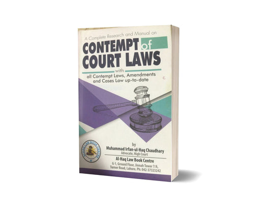 contempt of court laws By Muhammad Irfan ul Haq chaudhary-Books-Maktaba Sultan e Alamgir