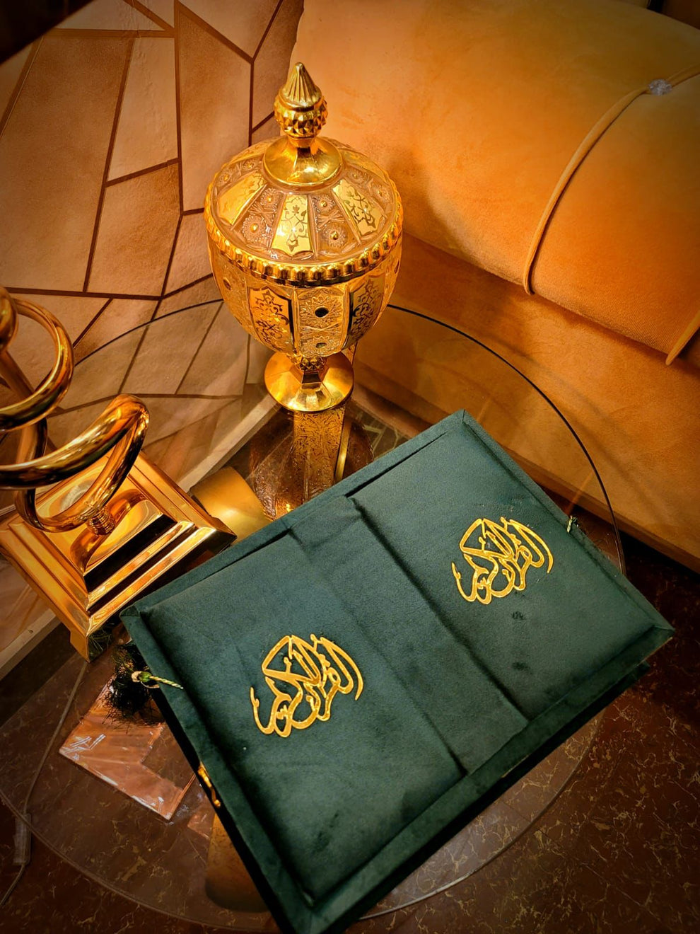 Velvet Bridal Quran Set (Ittar , Tasbeeh , Velvet Quran , Velvet Rahal Box