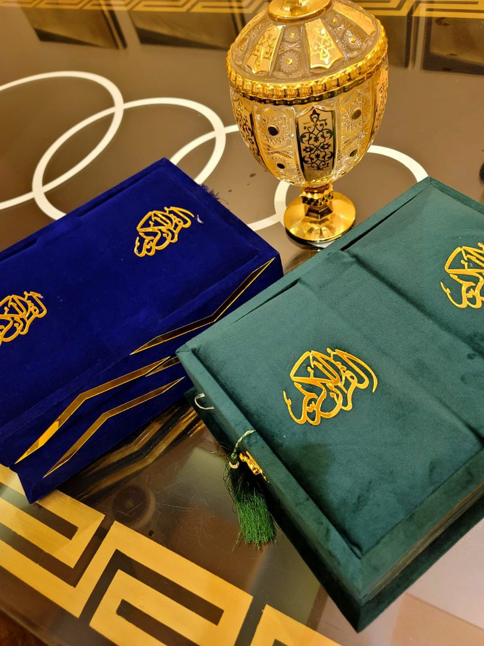 Velvet Bridal Quran Set (Ittar , Tasbeeh , Velvet Quran , Velvet Rahal Box