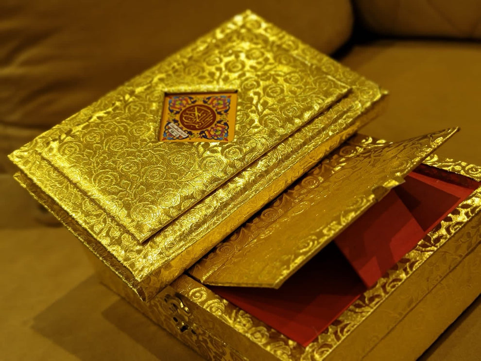 Golden Quran with Rahal Box