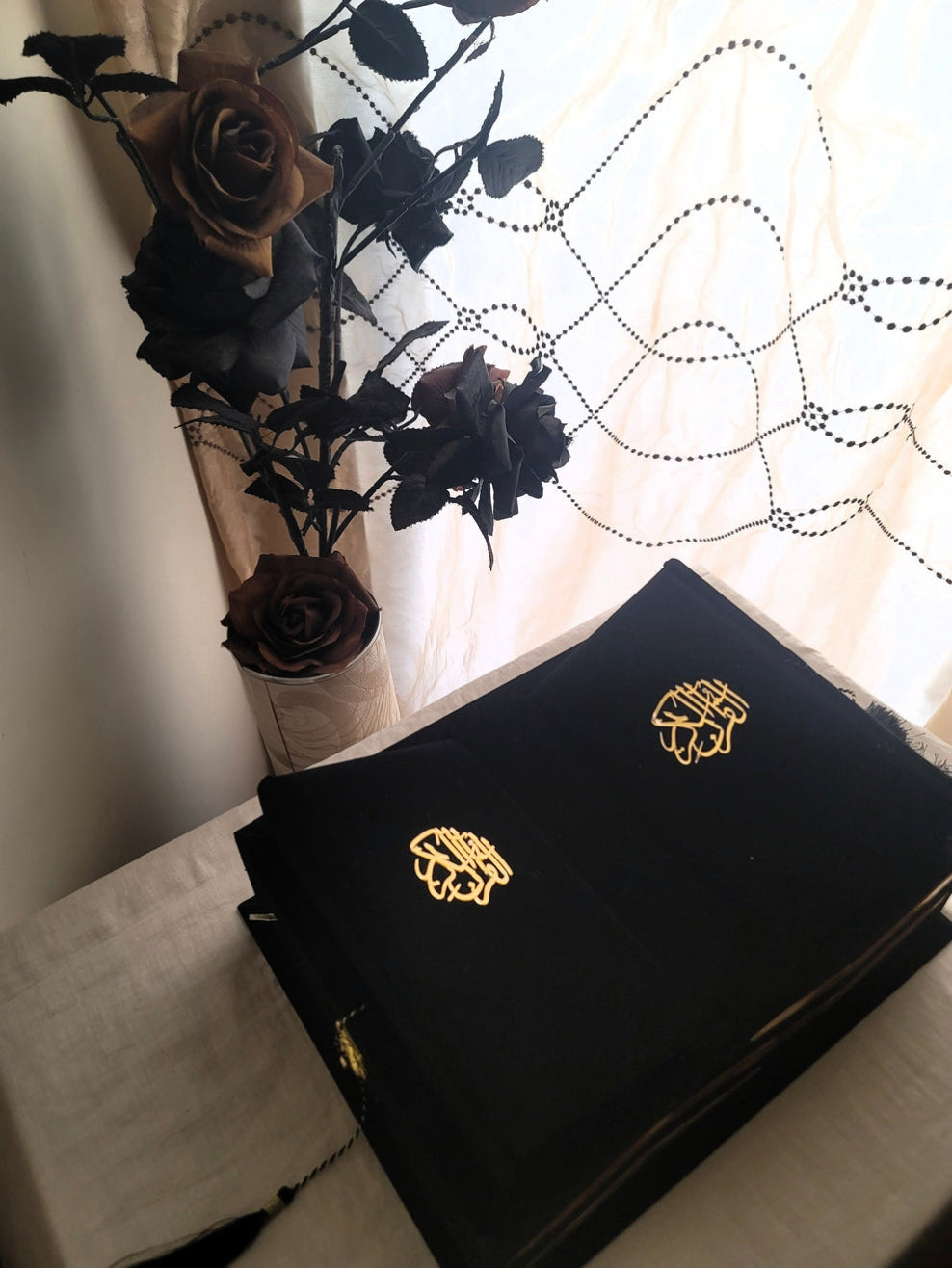Velvet Bridal Quran Set (Ittar , Tasbeeh , Velvet Quran , Velvet Rahal Box