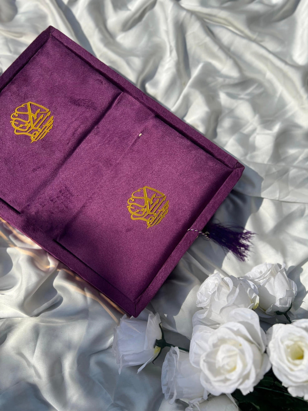 Velvet Bridal Quran Set (Ittar , Tasbeeh , Velvet Quran , Velvet Rahal Box