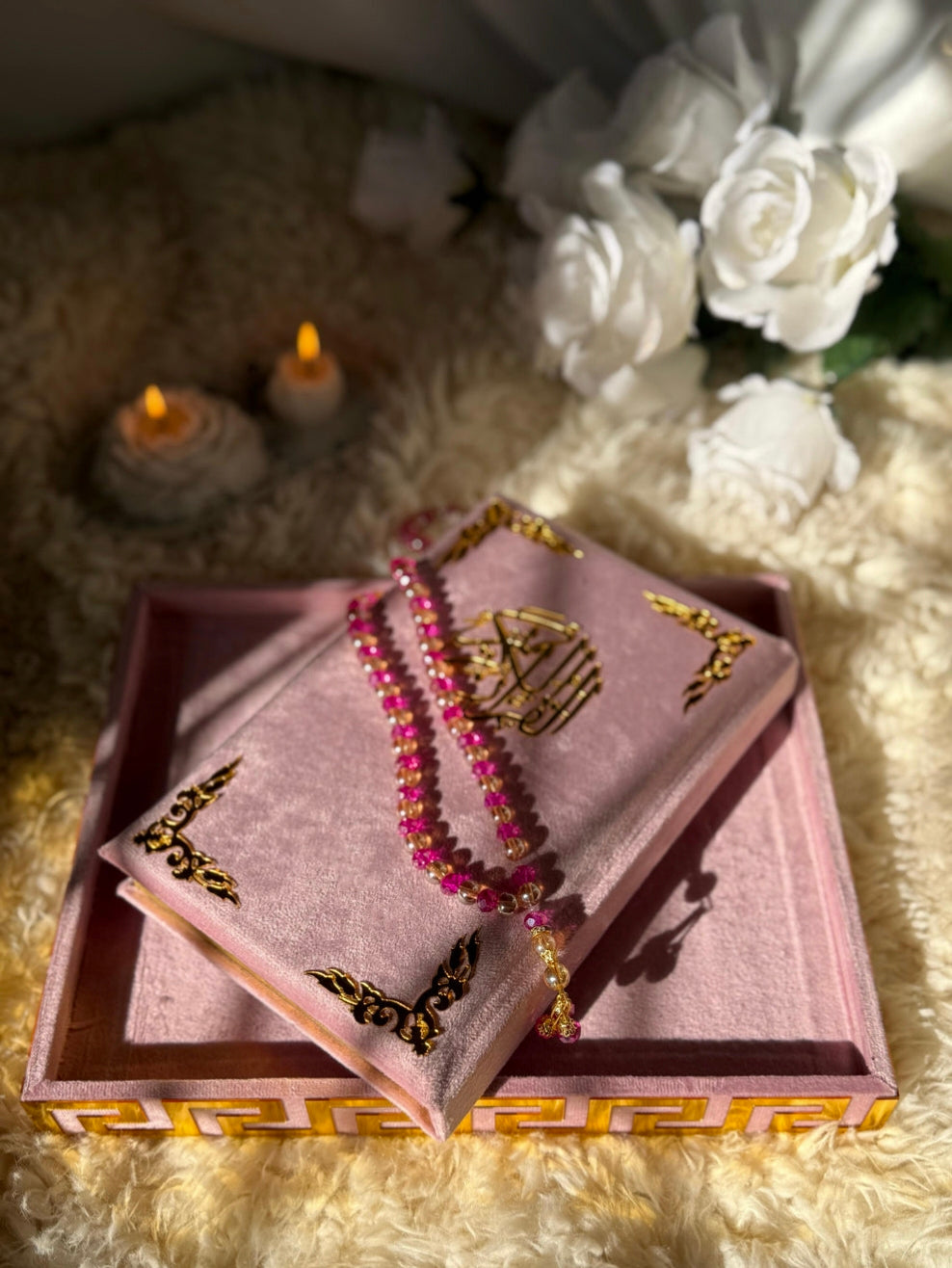 Al Nafees Velvet Standing Quran Set
