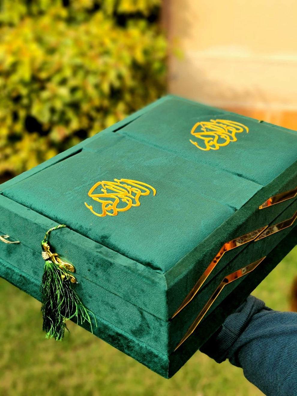 Velvet Bridal Quran Set (Ittar , Tasbeeh , Velvet Quran , Velvet Rahal Box
