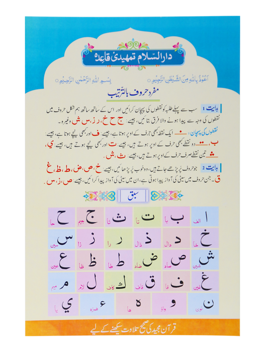 Tamheedi Qaidah (Art card)-Books-Maktaba Sultan e Alamgir
