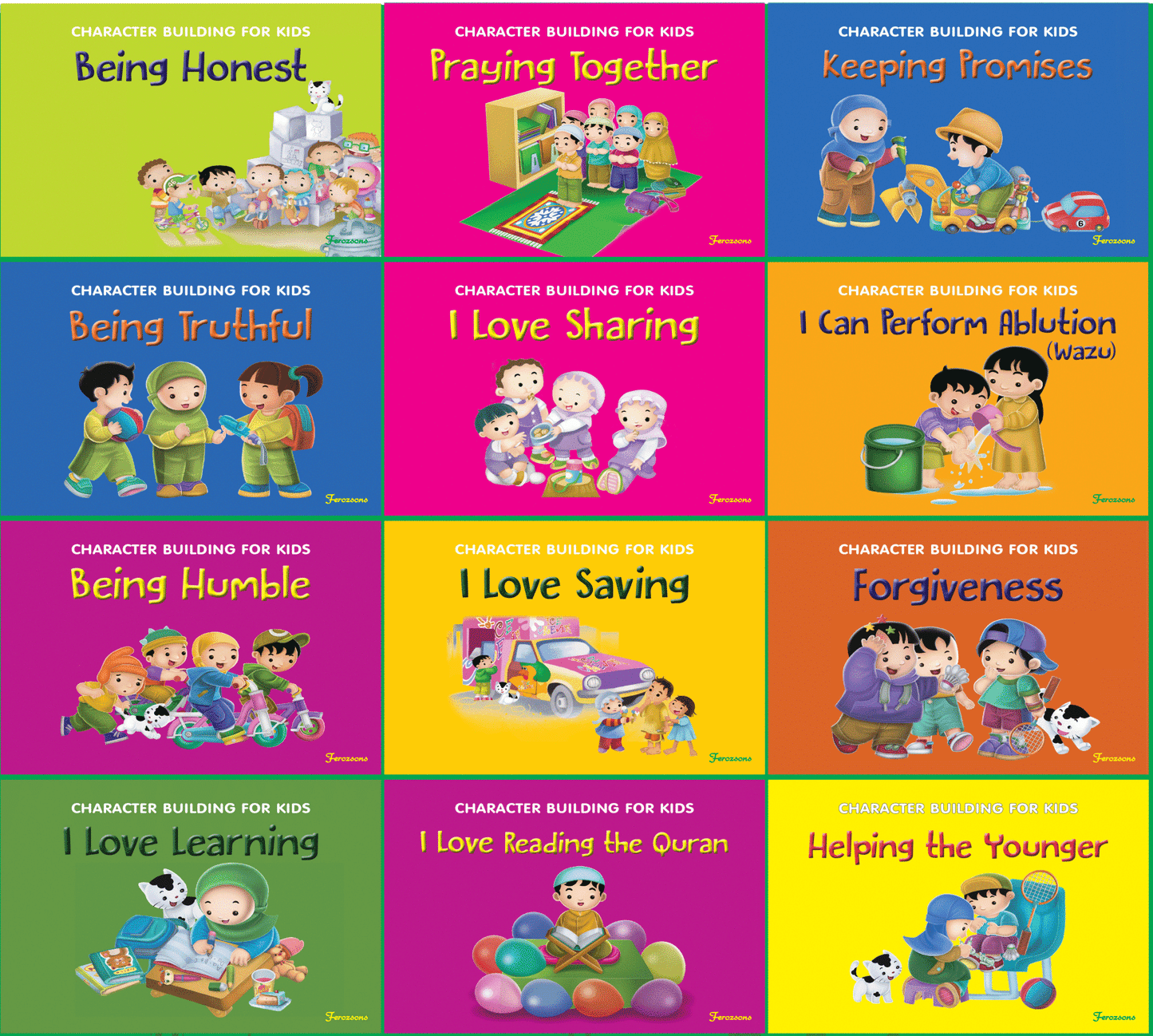 Character Building For Kids Complete Set (1-12)-Books-Maktaba Sultan e Alamgir