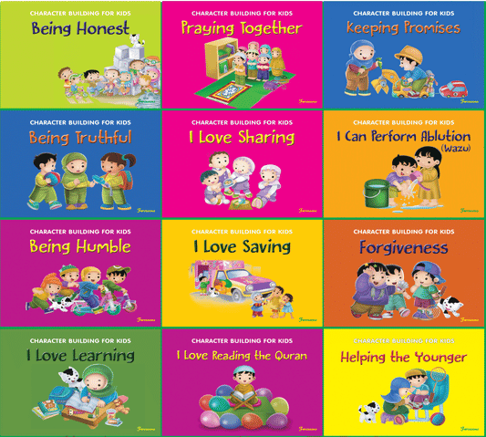 Character Building For Kids Complete Set (1-12)-Books-Maktaba Sultan e Alamgir