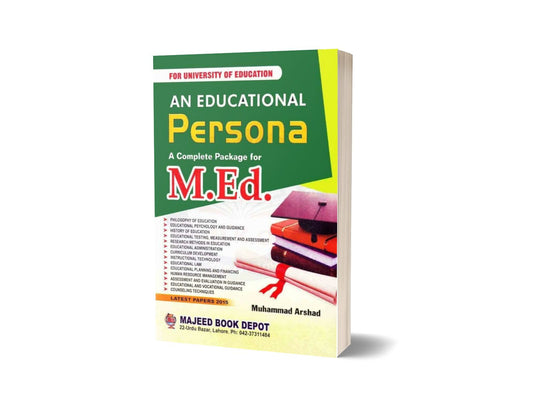An Educational Persona For M.Ed. By Majeed Book Depot-Books-Maktaba Sultan e Alamgir