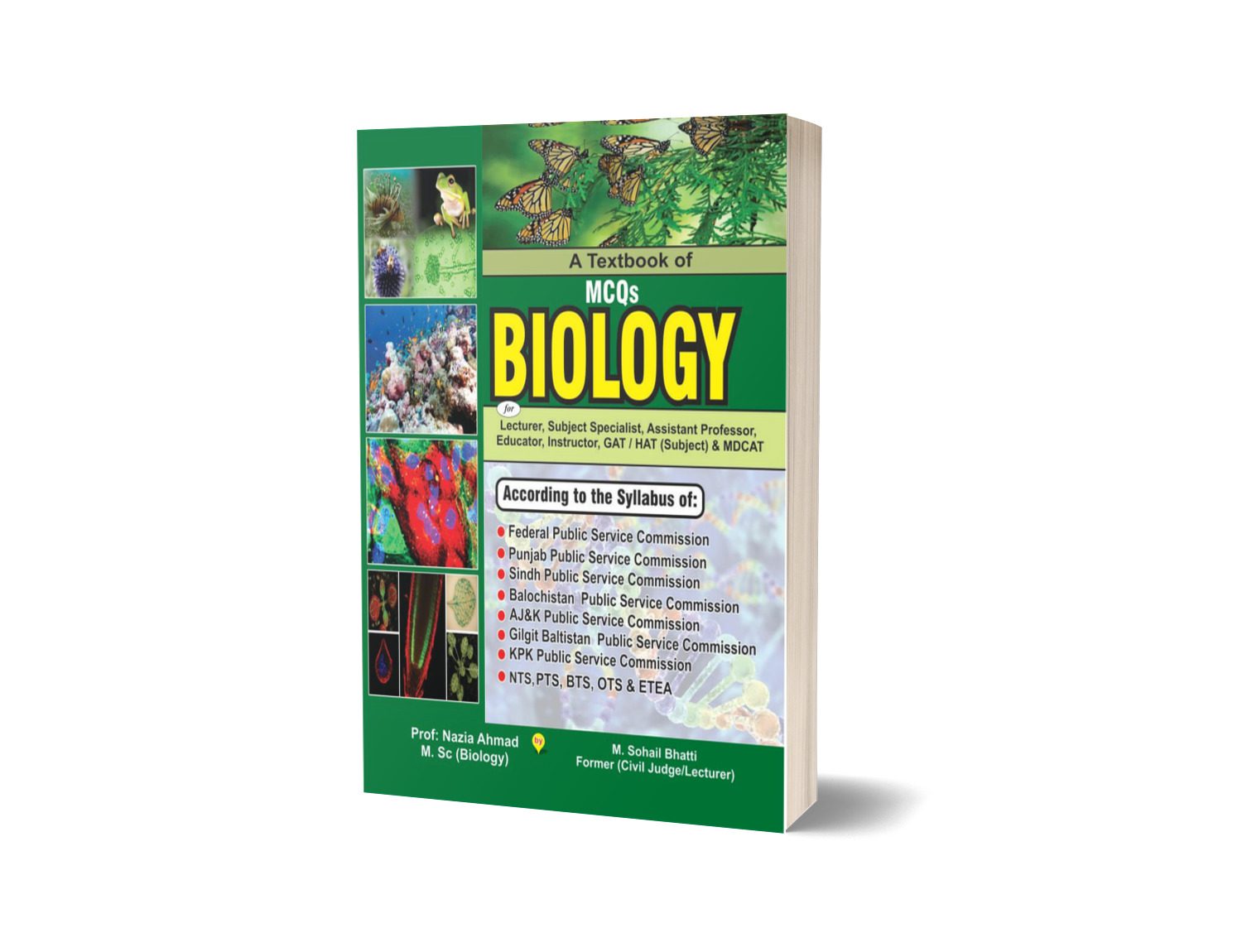 Biology MCQs Objective Lecturership NTS &#038; All Public Service By M Sohail Bhatti-Books-Maktaba Sultan e Alamgir
