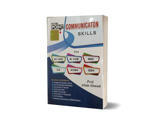 Communication Skills For M.Com MBA BBA By Prof. Aftab Ahmad-Books-Maktaba Sultan e Alamgir