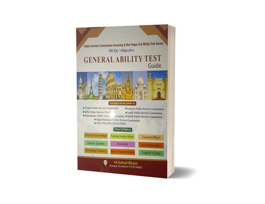 General Ability Test for All PSC &#038; NTS By M Sohail Bhatti-Books-Maktaba Sultan e Alamgir