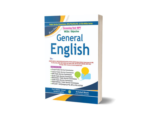 CSS Screening Test General English For NTS, PTS By M. Sohail Bhatti &#8211; Bhatti Sons Publishers-Books-Maktaba Sultan e Alamgir
