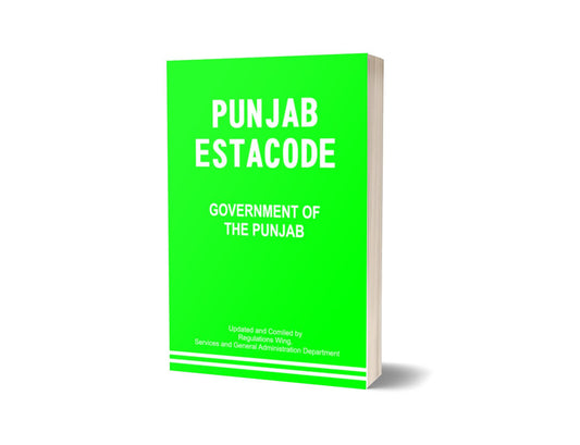 Government of Punjab Esta Code For Law Book By Mansoor Book House-Books-Maktaba Sultan e Alamgir