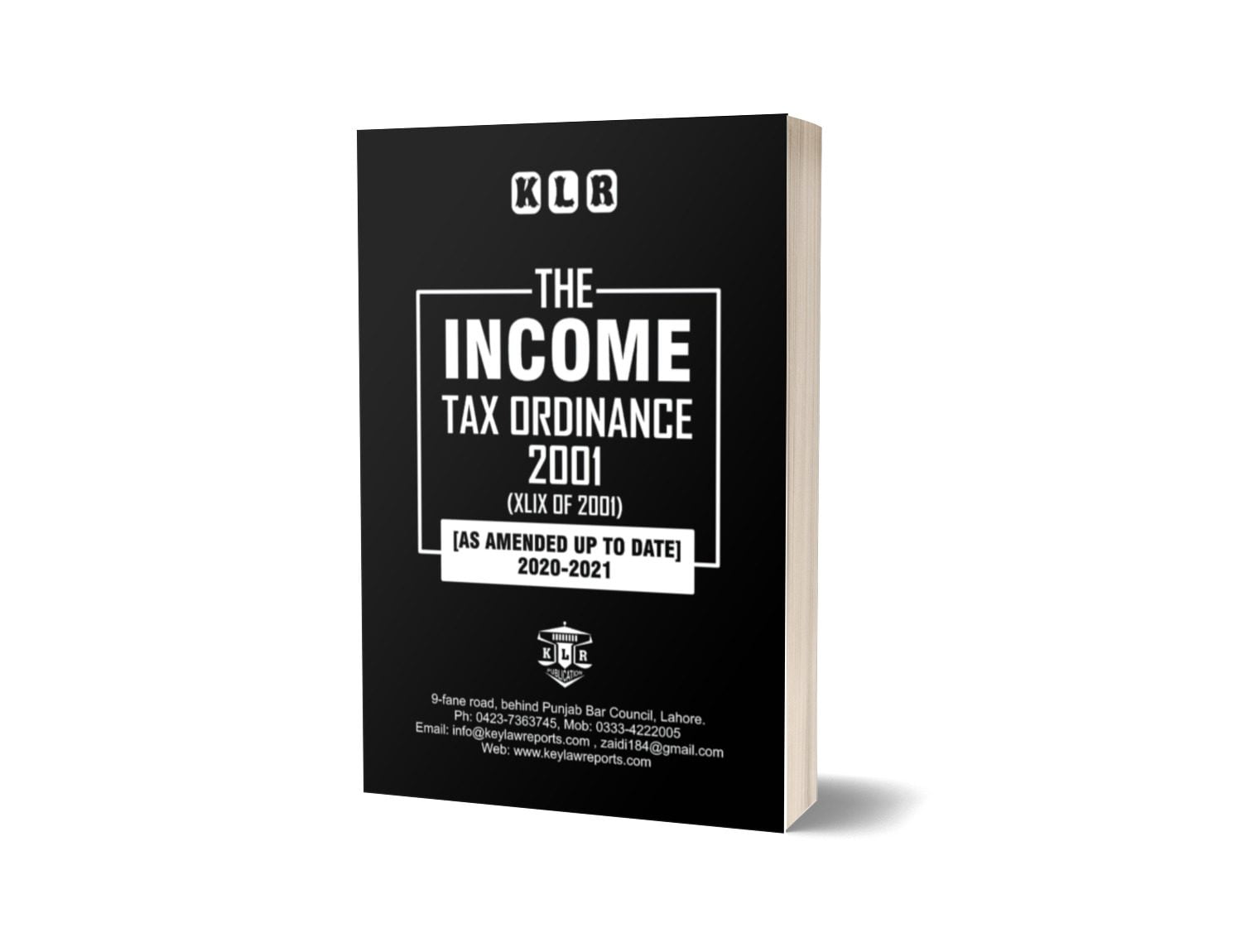INCOME TAX ORDINANCE 2001 (XLIX OF 2001) For Law Book By Syed Nadeem Saqlain &#8211; Mansoor Book House-Books-Maktaba Sultan e Alamgir