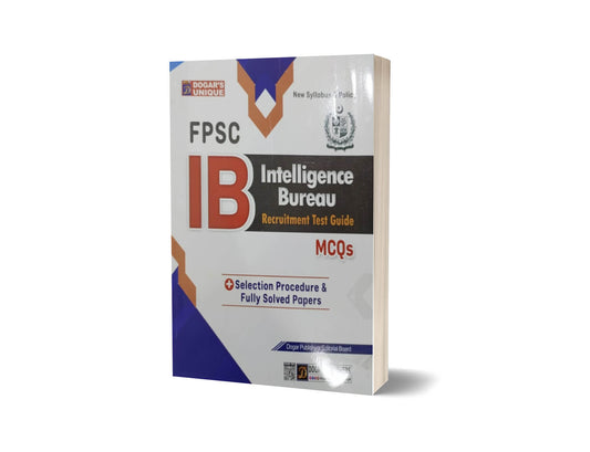 Intelligence Bureau MCQs Guide By Dogar Publishers-Books-Maktaba Sultan e Alamgir