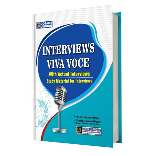 Interviews &#038; Viva Voce By Wali Muhammad Dogar &#8211; Dogar Publishers-Books-Maktaba Sultan e Alamgir