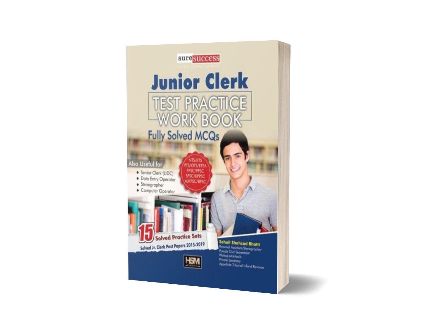 Junior Clerk Test Practice Work Book With Solved MCQs By HSM Publishers-Books-Maktaba Sultan e Alamgir
