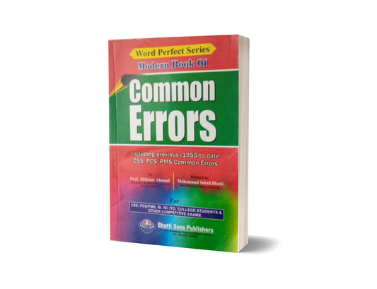 Modern Book Of Common Errors For CSS.PMS-PCS By Muhammad Sohail Bhatti-Books-Maktaba Sultan e Alamgir