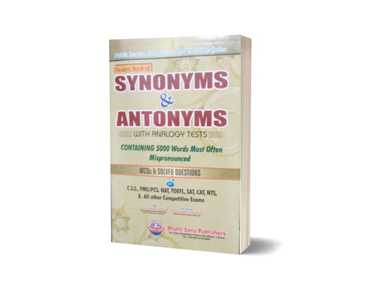 Synonyms &#038; Antonyms With Analogy Tests By M Sohail Bhatti-Books-Maktaba Sultan e Alamgir