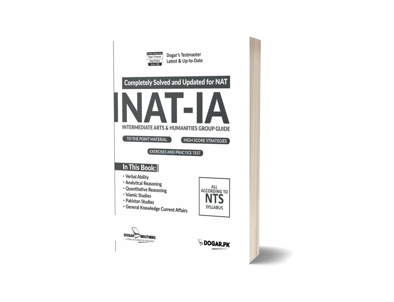 NAT IA Complete Guide For Intermediate Arts &#038; Humanities Group By Dogar Brothers-Books-Maktaba Sultan e Alamgir
