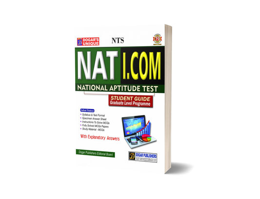 National Aptitute Test (NAT ICOM) For NTS – Dogar Publishers-Books-Maktaba Sultan e Alamgir