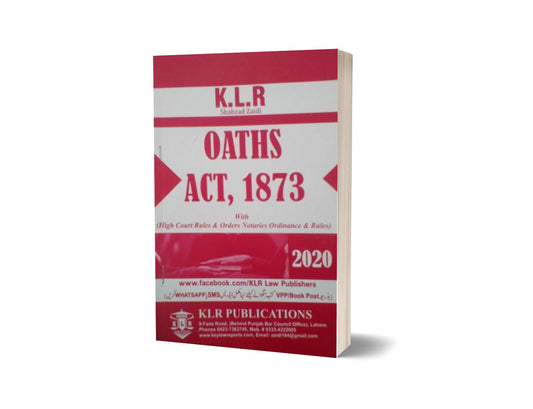 OATHS ACT, 1873 For Law Book BY SYED ALI HASSAN – Mansoor Book House-Books-Maktaba Sultan e Alamgir