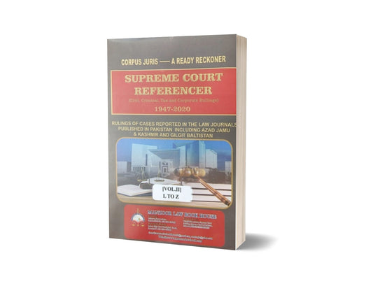 SUPREME COURT REFERENCER For Law Book BY Ch. H Arshad Mahmood Jhandyana Justice Zahid Hussain W.D Virk – Mansoor Book House-Books-Maktaba Sultan e Alamgir