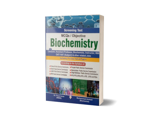 Screening Test MCQs Objective Biochemistry For Lacturership.GAT-HAT By Muhammad Sohail Bhatti-Books-Maktaba Sultan e Alamgir