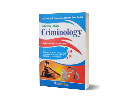 Subjective MCQs Criminology For CSS.PMS-PCS By Muhammad Sohail Bhatti-Books-Maktaba Sultan e Alamgir