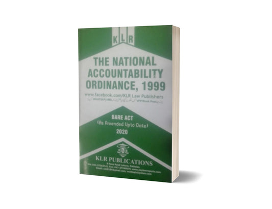 THE NATIONAL ACCOUNTABILITY ORDINANCE, 1999 For Law Book By Ch. H Arshad Mahmood Jhandyana &#8211; Mansoor Book House-Books-Maktaba Sultan e Alamgir