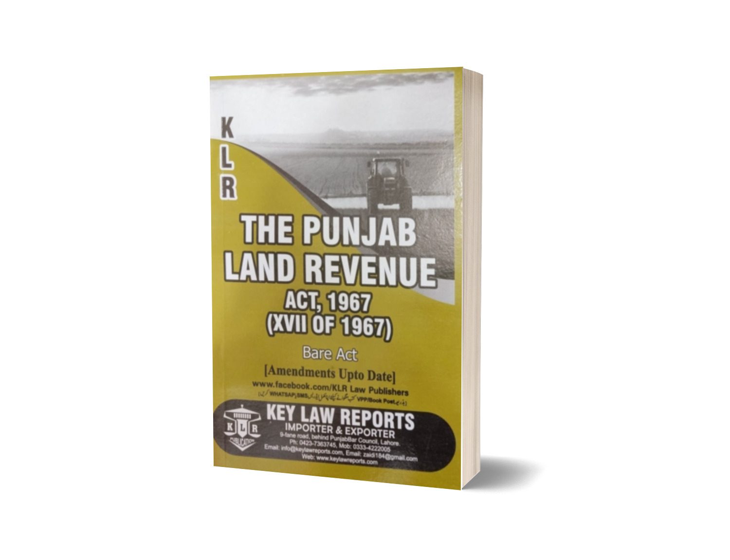 THE PUNJAB LAND REVENUE ACT, 1967 For Law Book By M. MUNAWAR JUNG SHER QADRI &amp; M. IMRAN JUNG SHER QADARI &#8211; Mansoor Book House-Books-Maktaba Sultan e Alamgir
