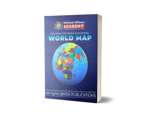 World Map By National Officers Academ-Books-Maktaba Sultan e Alamgir