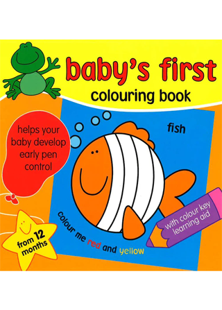 Baby's First: Colouring Book (Blue/Yellow)-Books-Maktaba Sultan e Alamgir