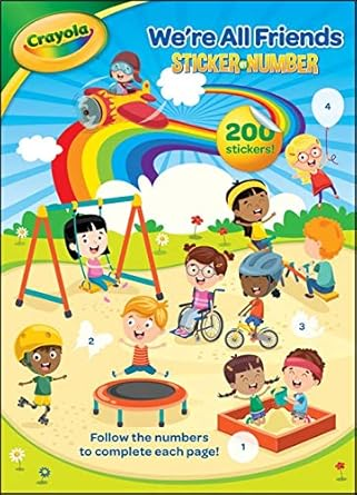 We're All Friends Sticker-Number-Books-Maktaba Sultan e Alamgir