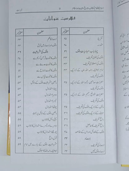 اسلام کا نظام اوقاف-Books-Maktaba Sultan e Alamgir