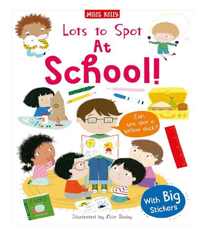 Lots to Spot Sticker Book: At School-Books-Maktaba Sultan e Alamgir